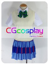 画像1: Love Live!ラブライブ!　学園制服　コスプレ衣装　緑蝶結び (1)