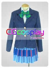 画像1: Love Live!ラブライブ!　絢瀬絵里｜東條希　学園制服　コスプレ衣装　緑蝶結び (1)