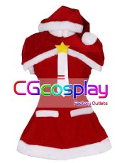 画像1: サンタ　コスプレ衣装　ボーカロイド　初音ミク　コスプレ衣装　クリスマス仮装 (1)
