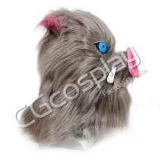 画像4: 鬼滅の刃　鬼殺隊　嘴平 伊之助　猪の被り物　コスプレ道具　コスプレ衣装 (4)