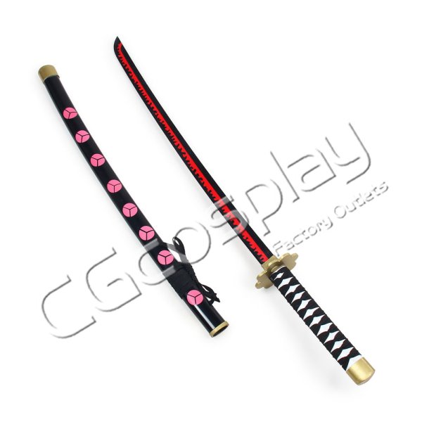 ワンピース　ゾロ　「秋水」 秋水 ゾロ ワンピース 刀 コスプレ 赤黒 金属製 実寸大100cm