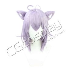 画像1: バーチャルYouTuber　VTuber　ホロライブ　猫又おかゆ　尻尾追加可　コスプレウィッグ　コスプレ衣装 (1)