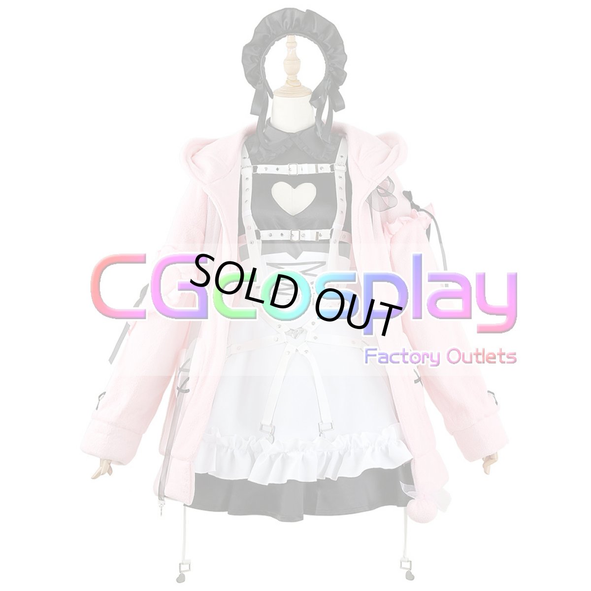 画像4: 「一部在庫」バーチャルYouTuber　VTuber　メイド服　コスプレ衣装 (4)