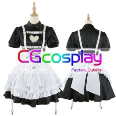 画像9: バーチャルYouTuber　VTuber　りりむ メイド服 　コスプレ衣装 (9)