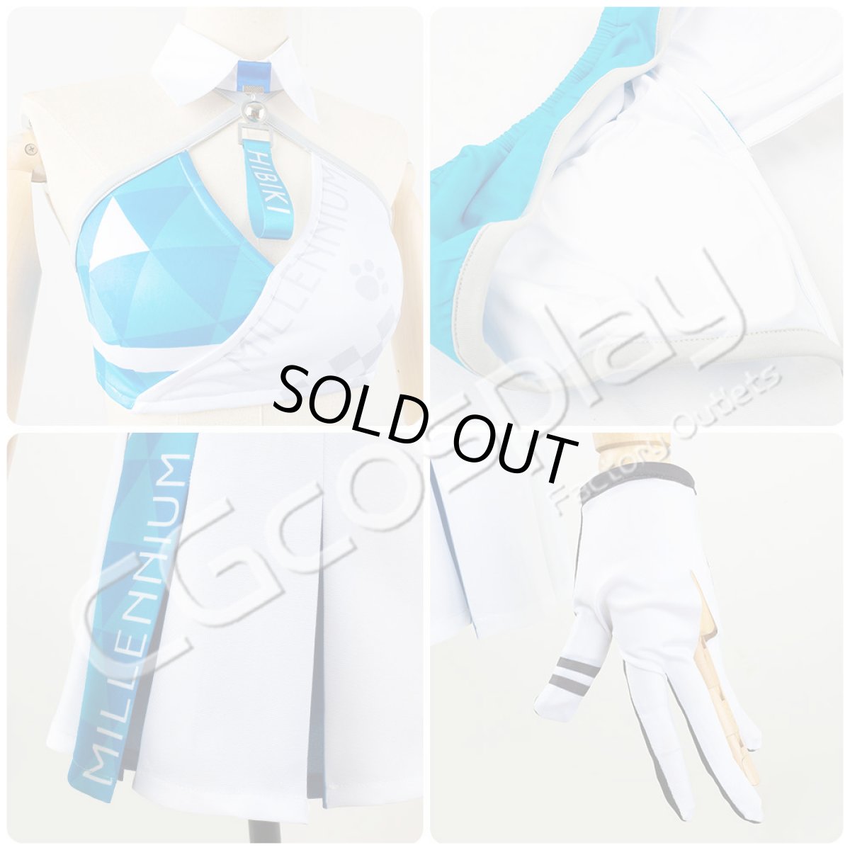 画像17: 「一部在庫」ブルーアーカイブ　キヴォトス大運動会 晄輪大祭　豊見コトリ　猫塚ヒビキ　チア服　コスプレ衣装 (17)