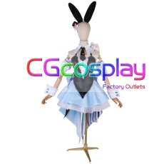 画像1: 「一部在庫」バーチャルYouTuber　VTuber　兎田ぺこら　フリフリバニードレス　コスプレ衣装 (1)