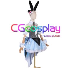 画像2: 「一部在庫」バーチャルYouTuber　VTuber　兎田ぺこら　フリフリバニードレス　コスプレ衣装 (2)
