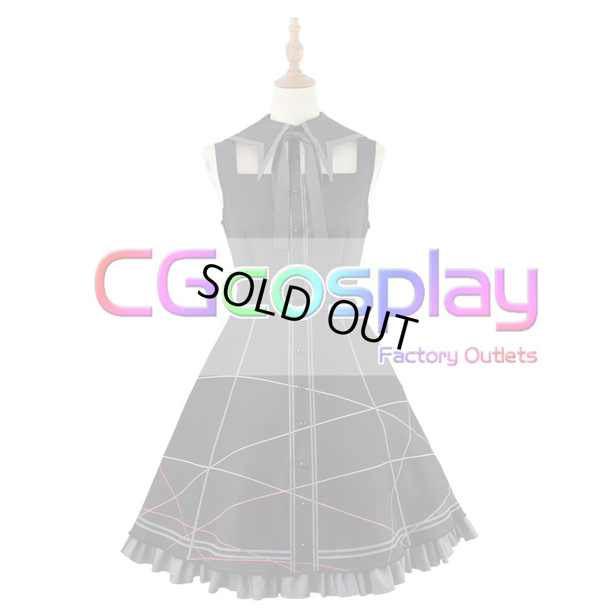 画像8: 「一部在庫」プロジェクトセカイ カラフルステージ!feat.初音ミク　ディムライト・ゴシック　朝比奈まふゆ　コスプレ衣装 (8)