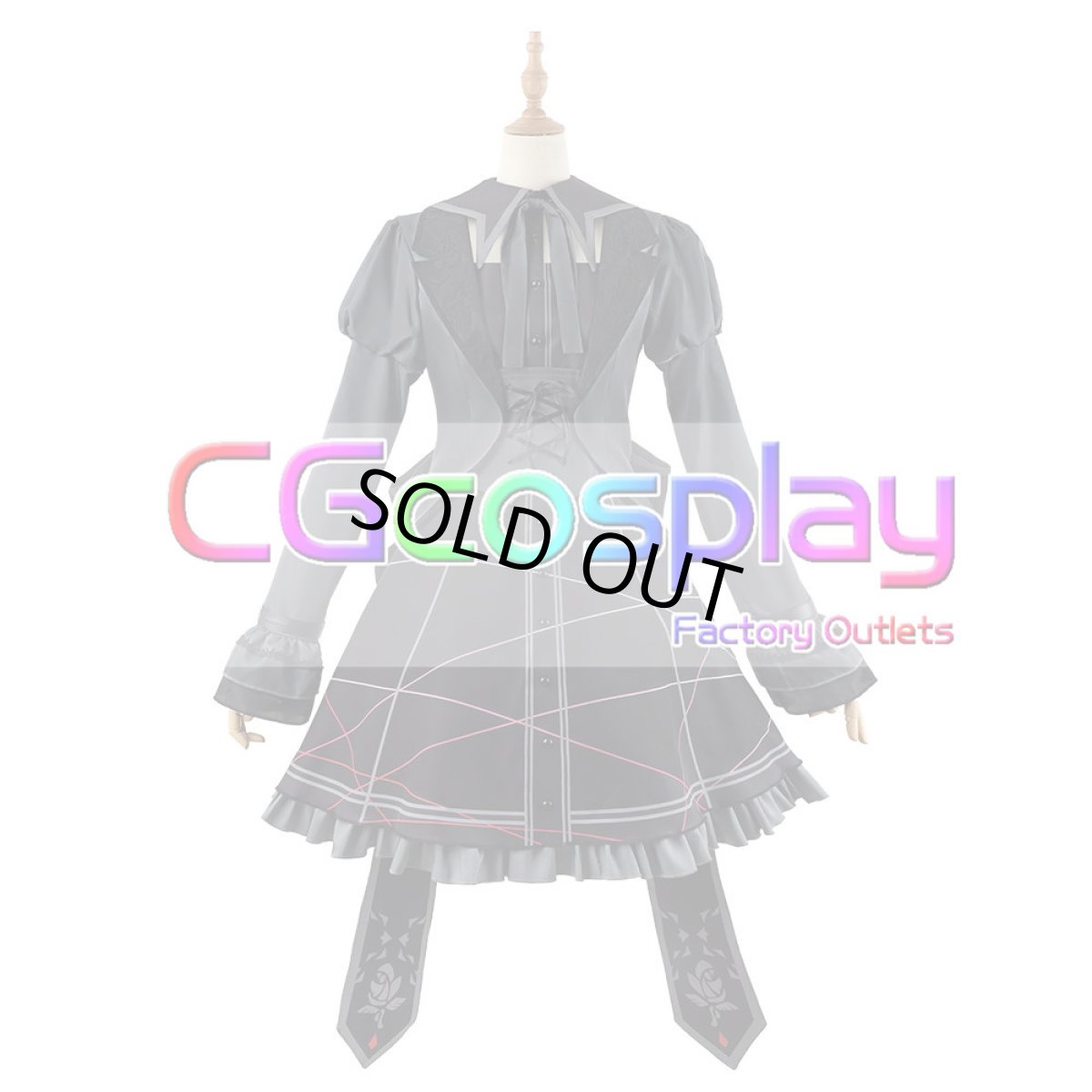 画像4: 「一部在庫」プロジェクトセカイ カラフルステージ!feat.初音ミク　ディムライト・ゴシック　朝比奈まふゆ　コスプレ衣装 (4)