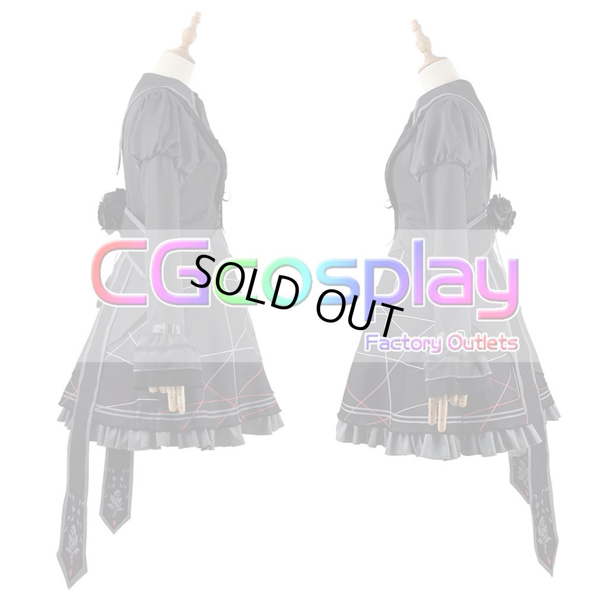 画像6: 「一部在庫」プロジェクトセカイ カラフルステージ!feat.初音ミク　ディムライト・ゴシック　朝比奈まふゆ　コスプレ衣装 (6)