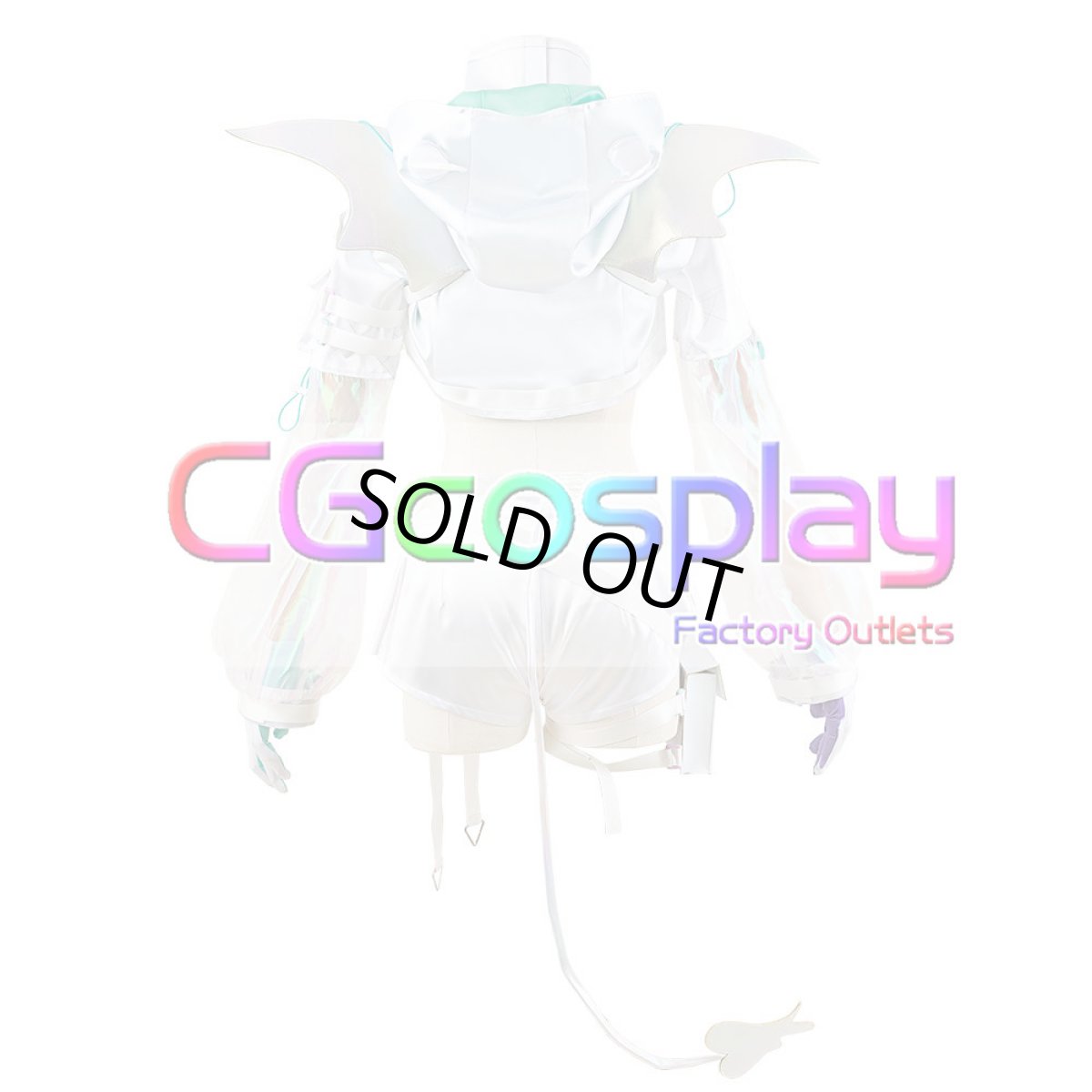 画像6: 20%off 「一部在庫」バーチャルYouTuber　VTuber　常闇トワ　白衣装 　コスプレ衣装 (6)