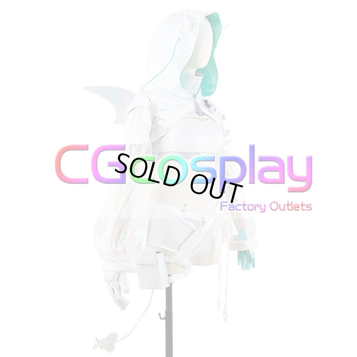 画像4: 20%off 「一部在庫」バーチャルYouTuber　VTuber　常闇トワ　白衣装 　コスプレ衣装 (4)