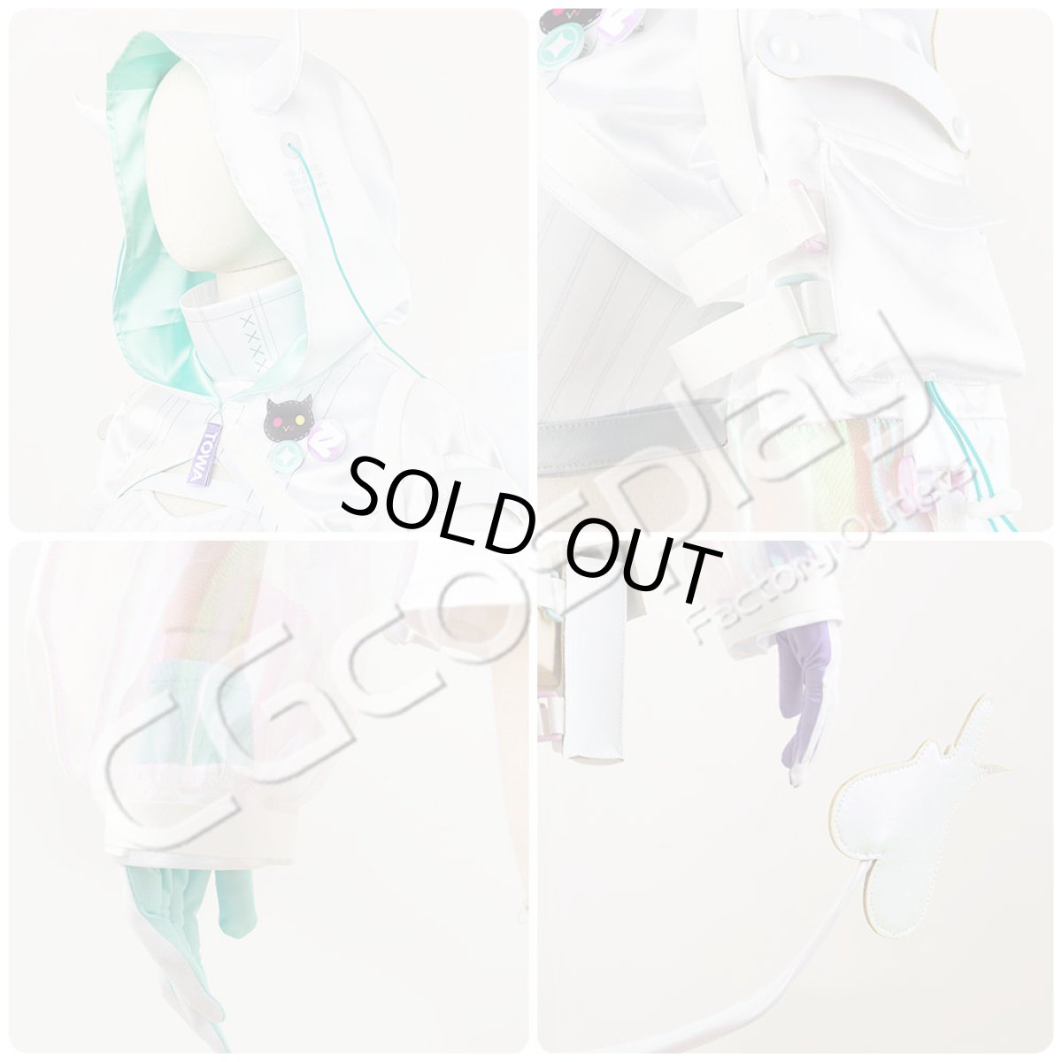 画像9: 20%off 「一部在庫」バーチャルYouTuber　VTuber　常闇トワ　白衣装 　コスプレ衣装 (9)