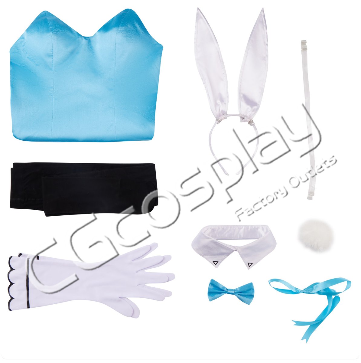 画像3: ブルーアーカイブ　一之瀬アスナ　バニーガール　コスプレ衣装 (3)