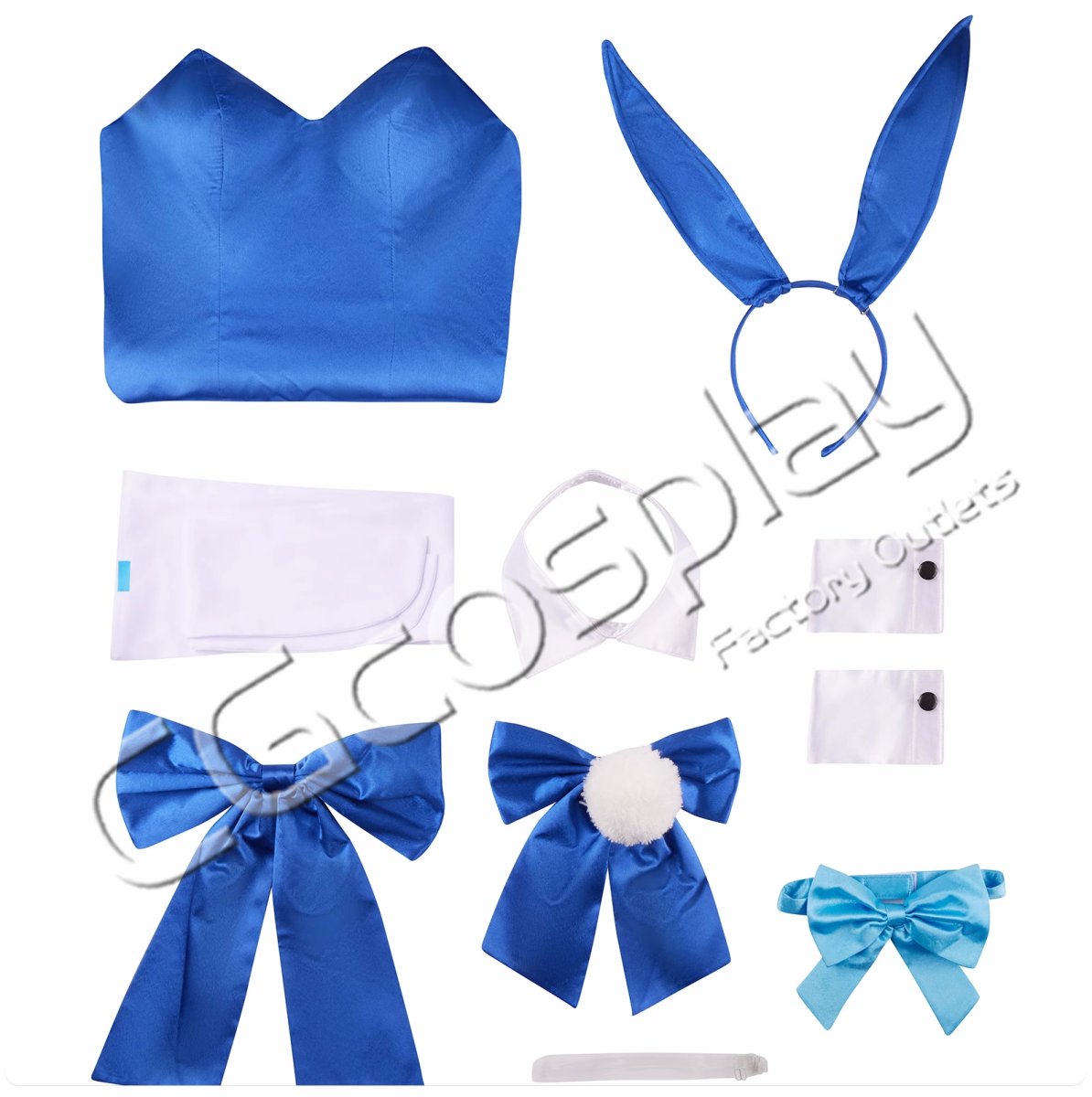 画像3: ブルーアーカイブ　飛鳥馬トキ　バニーガール　コスプレ衣装 (3)