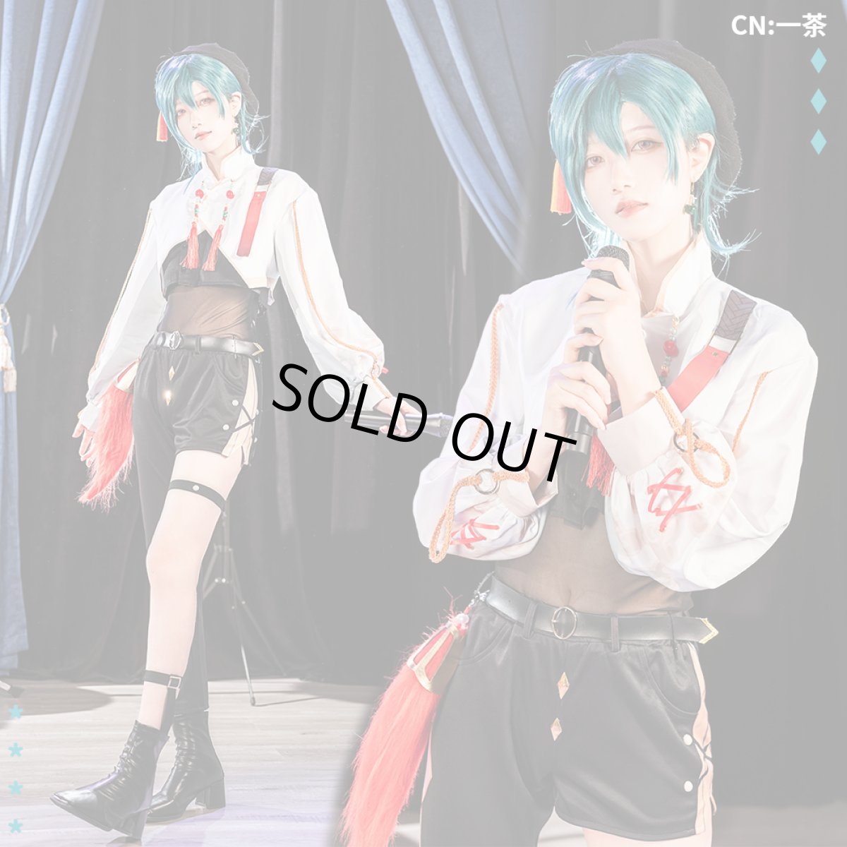 画像3: 50％off　在庫品（翌日発送）　（女性用Sサイズ）　バーチャルYouTuber　VTuber　緑　仙　3D新衣装　コスプレ衣装 (3)