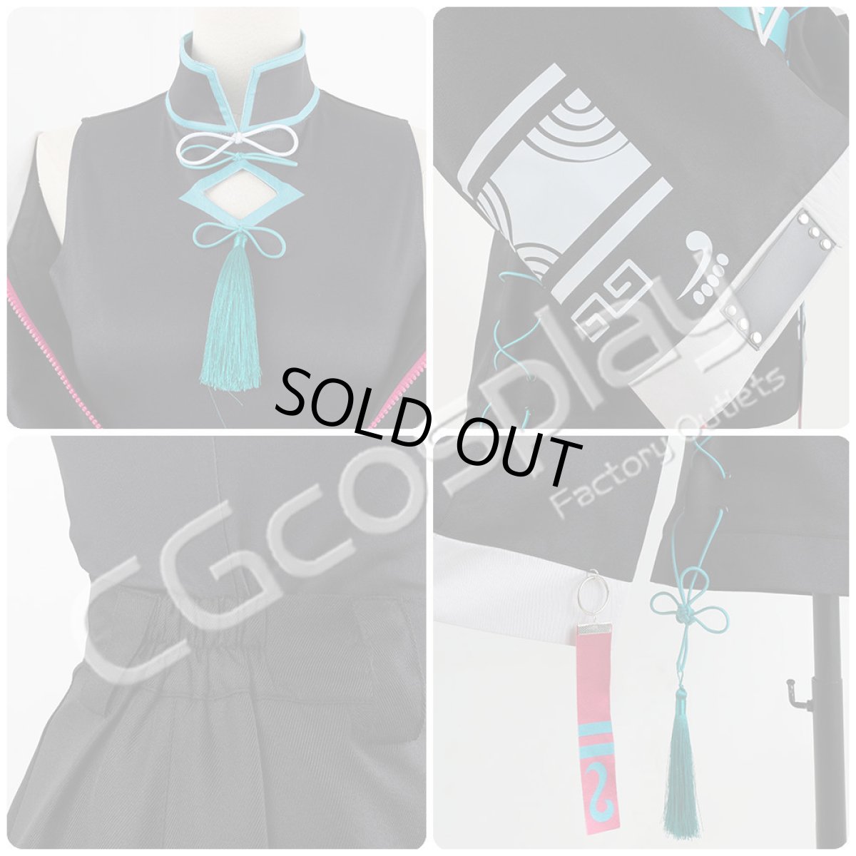 画像11: 50％off　在庫品（翌日発送）　（女性用Sサイズ）　バーチャルYouTuber　VTuber　チャイナストリート　緑　仙　コスプレ衣装 (11)