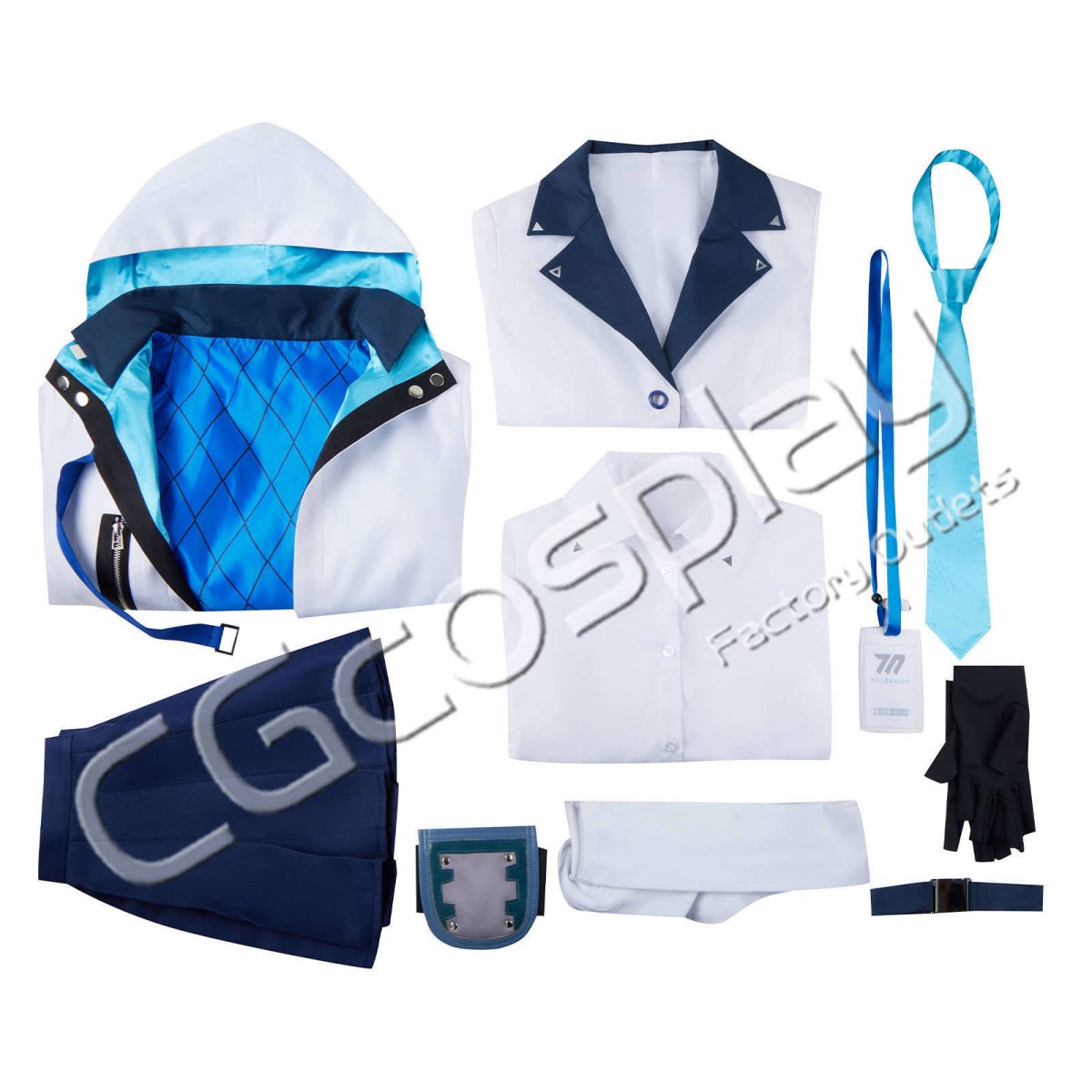 画像4: ブルーアーカイブ 黒崎コユキ コスプレ衣装 (4)