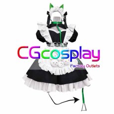 画像1: バーチャルYouTuber　VTuber　阿?（アザ/Aza）　メイド服　コスプレ衣装 (1)