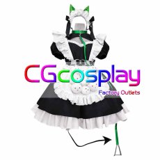 画像1: バーチャルYouTuber　VTuber　阿萨（アザ/Aza）　メイド服　コスプレ衣装 (1)