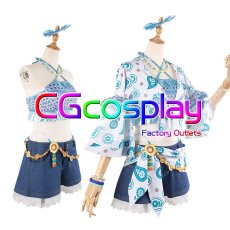 画像12: 「一部在庫」ラブライブ！蓮ノ空女学院スクールアイドルクラブ　日野下花帆　乙宗梢　村野さやか　夕霧綴理　大沢瑠璃乃　藤島慈　全員　夏めきペイン　コスプレ衣装 (12)