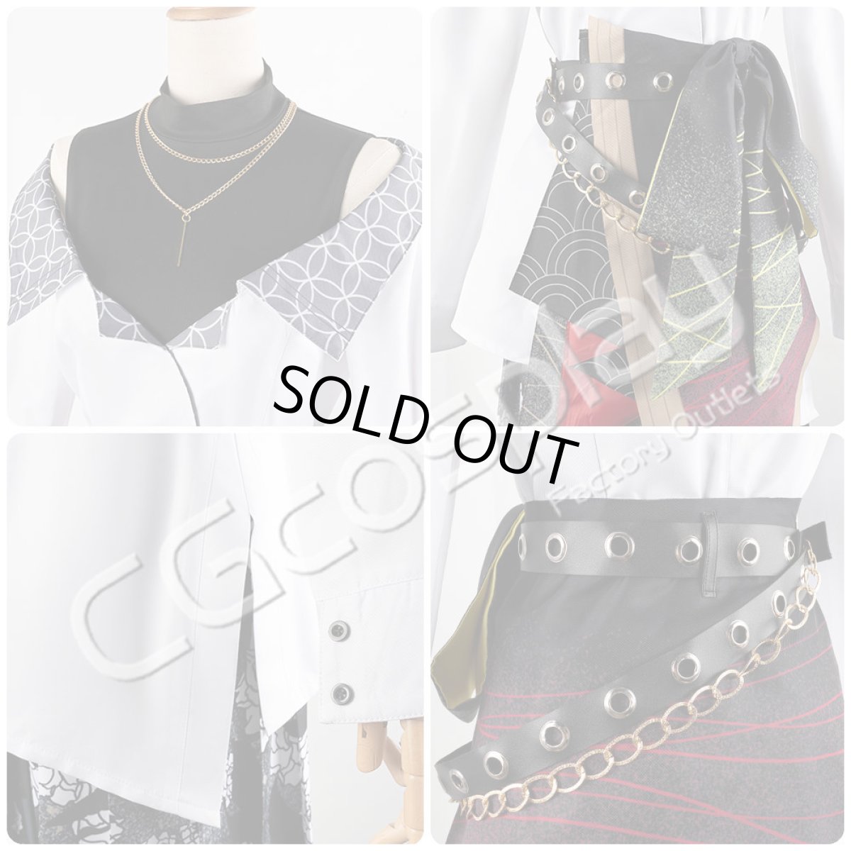 画像9: 「一部在庫」プロジェクトセカイ カラフルステージ！ feat. 初音ミク　少しの恥ずかしさと　日野森志歩　和風ロックファッション　コスプレ衣装 (9)