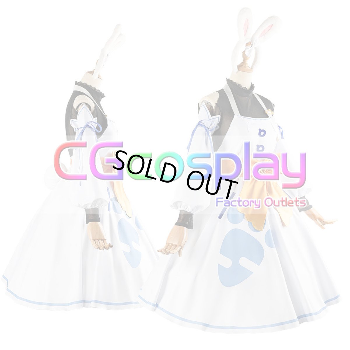 画像6: 50%off 在庫品(翌日発送) (女性用Sサイズ) バーチャルYouTuber Vtuber ホロライブ 兎田ぺこら マミー コスプレ衣装 (6)