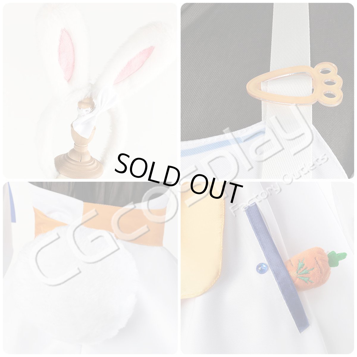 画像10: 50%off 在庫品(翌日発送) (女性用Sサイズ) バーチャルYouTuber Vtuber ホロライブ 兎田ぺこら マミー コスプレ衣装 (10)