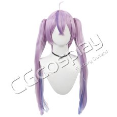 画像1: バーチャルYouTuber　VTuber　VSPO 紫?るな　コスプレウィッグ　コスプレ衣装 (1)