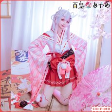画像3: 「一部在庫」バーチャルYouTuber　Vtuber　百鬼あやめ　巫女服　コスプレ衣装 (3)