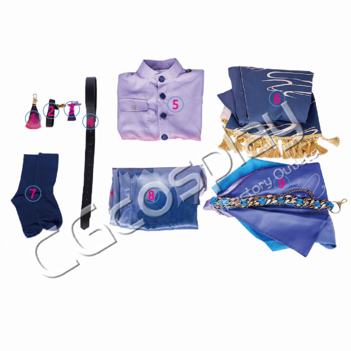 画像6: プロジェクトセカイ カラフルステージ!feat.初音ミク 青柳冬弥 セカライ4th コスプレ衣装 (6)