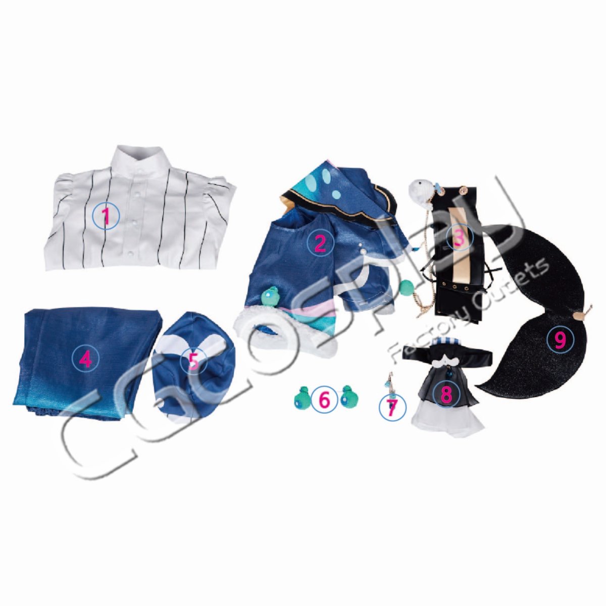 画像6: プロジェクトセカイ カラフルステージ!feat.初音ミク ほえーるおーけすとら 憧れを共に 青柳冬弥 コスプレ衣装 (6)