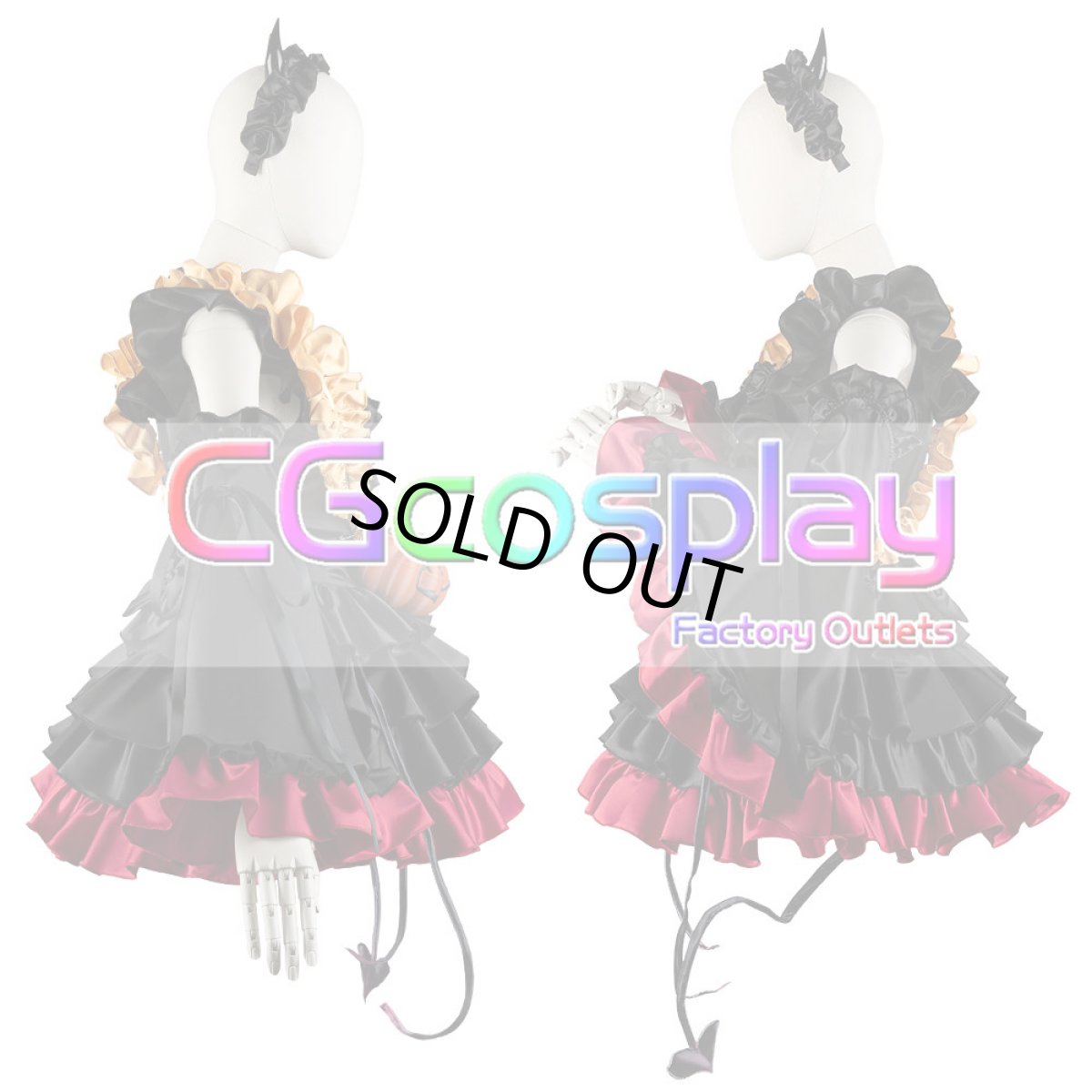 画像7: 「一部在庫」VOCALOID Synthesizer V　重音テト　ハロウィン衣装　コスプレ衣装　カボチャ飾り追加可 (7)