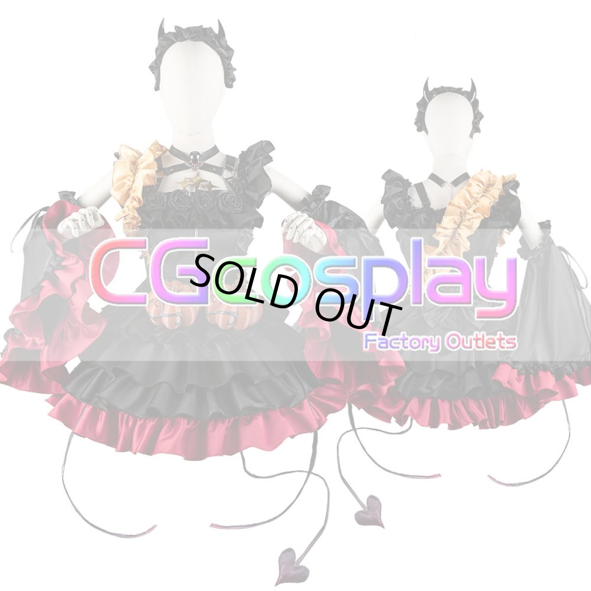 画像4: 「一部在庫」VOCALOID Synthesizer V　重音テト　ハロウィン衣装　コスプレ衣装　カボチャ飾り追加可 (4)