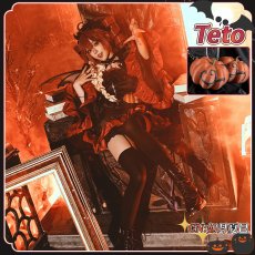 画像1: VOCALOID Synthesizer V　重音テト　ハロウィン衣装　コスプレ衣装　カボチャ飾り追加可 (1)