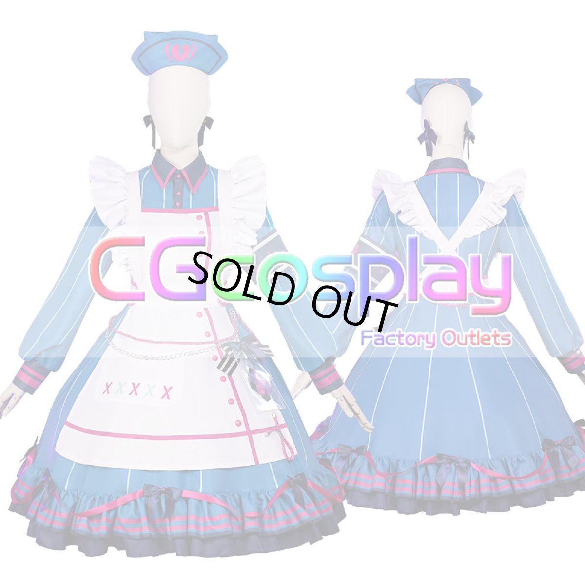 画像4: 「一部在庫」プロジェクトセカイ カラフルステージ！ feat. 初音ミク　猫耳おばけの案内人　てりぶる★なーすさん　朝比奈まふゆ　コスプレ衣装 (4)