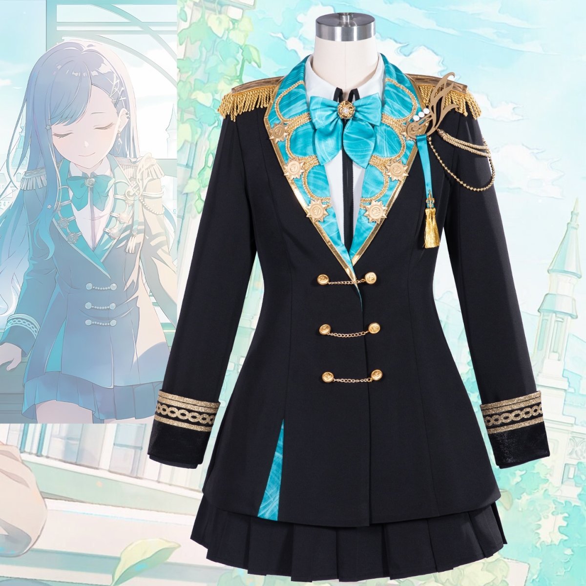 画像1: プロジェクトセカイ カラフルステージ！ feat. 初音ミク　切なさも受け止めて　Bond of belief　白石杏　コスプレ衣装 (1)