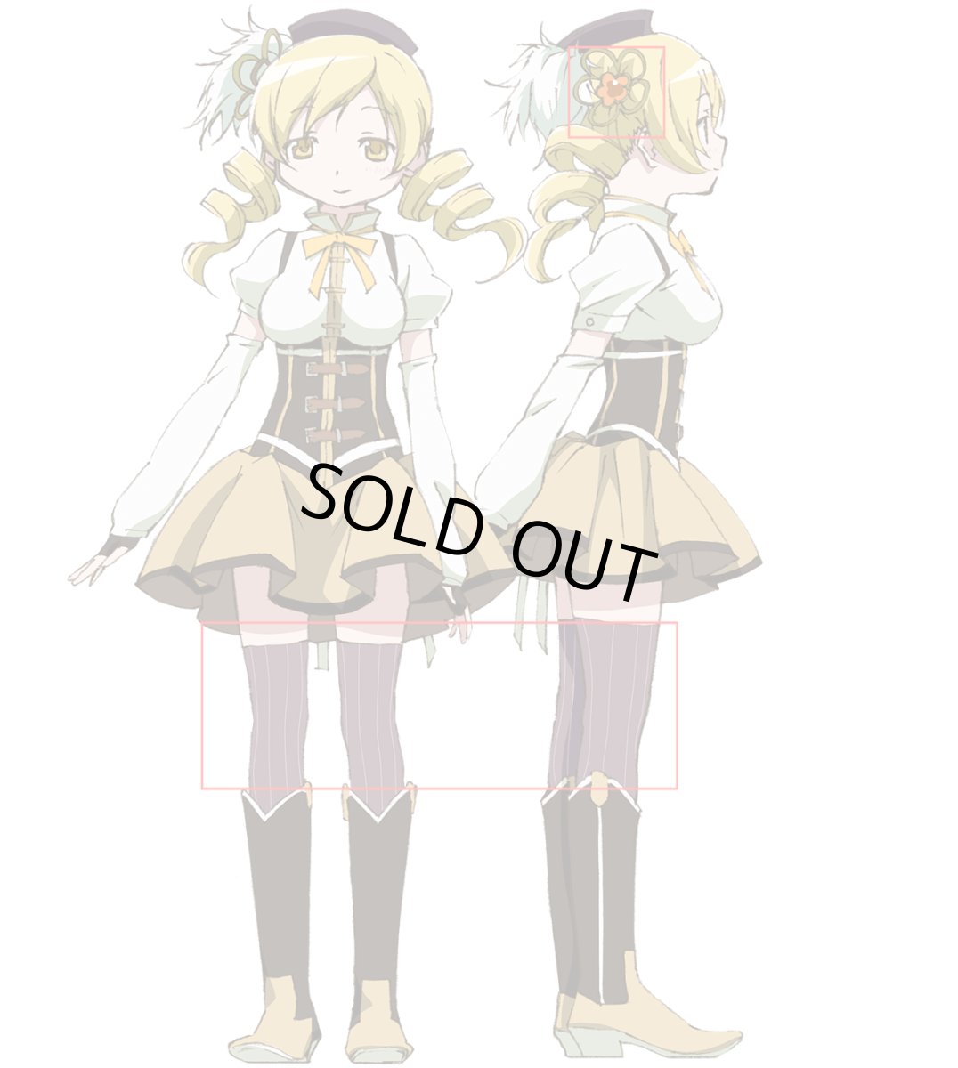 画像3: 魔法少女まどか☆マギカ　巴マミ　ソックス+コルセット+髪飾り(3点)　バラ売り (3)