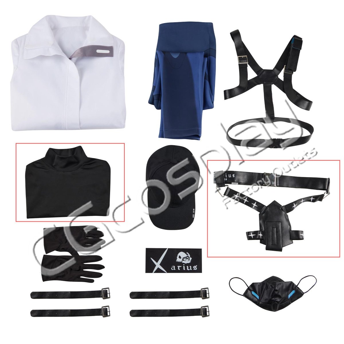 画像2: ブルーアーカイブ　-Blue　Archive-　アリウス分校　錠前サオリ　インナー+ベルト(2点)　バラ売り (2)