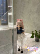 画像4: BJD　1/4　ドール服　デニム風トップス　白スカート　キュート　コーデセット　MDD2.0対応　球体関節人形　ドール用　アニメ　漫画　キャラクター　アニメキャラ (4)