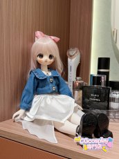 画像6: BJD　1/4　ドール服　デニム風トップス　白スカート　キュート　コーデセット　MDD2.0対応　球体関節人形　ドール用　アニメ　漫画　キャラクター　アニメキャラ (6)
