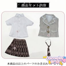 画像8: 20%off　在庫あり　ドール衣装　cos　コスプレ　セーラー服　制服　チェック柄スカート　グリーン　BJD　1/4　MDD対応　球体関節人形用　ドール用 (8)