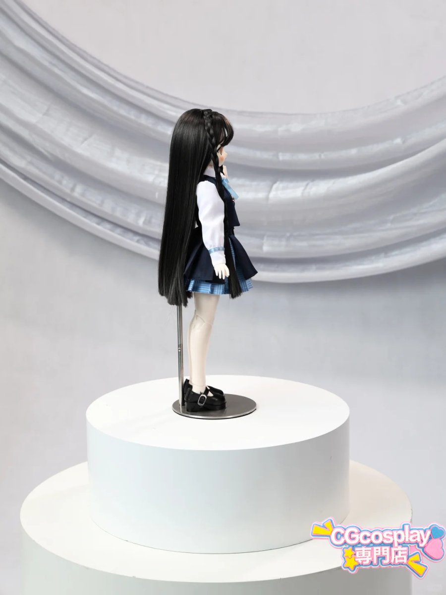 画像3: 20%off　在庫あり　ドール衣装　cos　コスプレ　制服コーデ　ネイビーチェック　学生風ドール服　BJD　1/4　MDD対応　球体関節人形用　ドール用 (3)