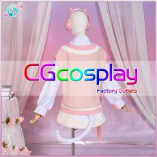 画像15: プロジェクトセカイ カラフルステージ！ feat. 初音ミク　ドーナツとピース！　暁山瑞希　cute white kitty 　コスプレ衣装　イヤホーン追加可（サンプル衣装製作完了）  (15)