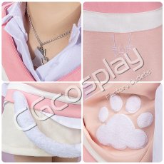 画像18: プロジェクトセカイ カラフルステージ！ feat. 初音ミク　ドーナツとピース！　暁山瑞希　cute white kitty 　コスプレ衣装　イヤホーン追加可（サンプル衣装製作完了）  (18)