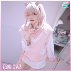 画像8: プロジェクトセカイ カラフルステージ！ feat. 初音ミク　ドーナツとピース！　暁山瑞希　cute white kitty 　コスプレ衣装　イヤホーン追加可（サンプル衣装製作完了）  (8)
