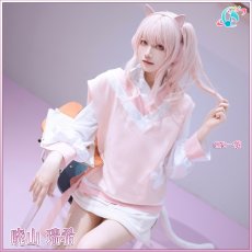 画像5: プロジェクトセカイ カラフルステージ！ feat. 初音ミク　ドーナツとピース！　暁山瑞希　cute white kitty 　コスプレ衣装　イヤホーン追加可（サンプル衣装製作完了）  (5)