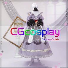 画像3: プロジェクトセカイ カラフルステージ！ feat. 初音ミク　プロセカ　楽しい腹の探り合い　暁山瑞希　Sugary Maid　コスプレ衣装 (3)