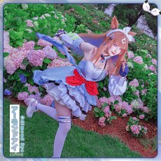 画像2: 「一部在庫」ウマ娘プリティーダービー 　ウマ娘　アーモンドアイ　勝負服　コスプレ衣装 (2)