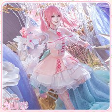 画像2: 「一部在庫」BanG Dream!（バンドリ！）　Pastel＊Palettes　10周年記念衣装　丸山彩　コスプレ衣装 (2)